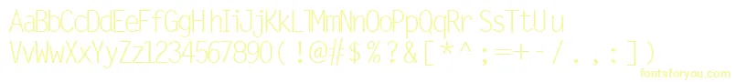 MicrofineSsiNormal Font – Yellow Fonts on White Background