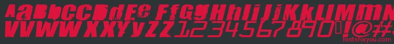 Meant Font – Red Fonts on Black Background