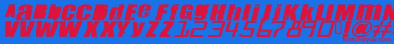 Meant Font – Red Fonts on Blue Background