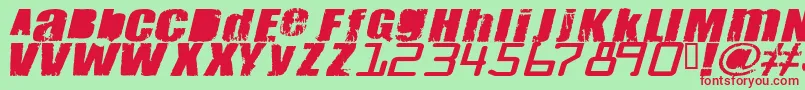 Meant Font – Red Fonts on Green Background