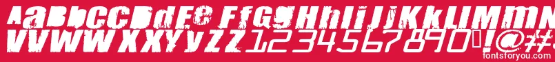 Meant Font – White Fonts on Red Background