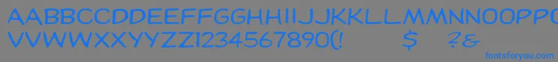 Шрифт Dupuyex – синие шрифты на сером фоне
