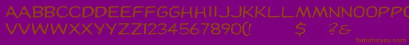 Dupuyex-fontti – ruskeat fontit violetilla taustalla