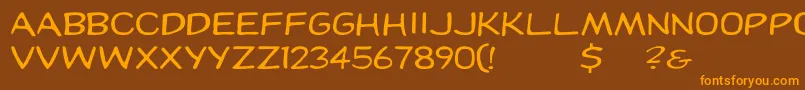 Dupuyex Font – Orange Fonts on Brown Background