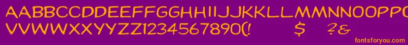 Dupuyex Font – Orange Fonts on Purple Background