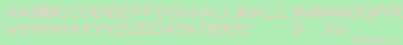 フォントDupuyex – 緑の背景にピンクのフォント