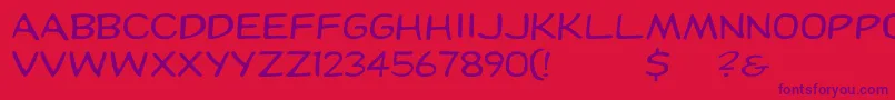 Dupuyex Font – Purple Fonts on Red Background