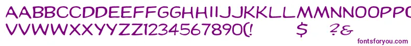 Шрифт Dupuyex – фиолетовые шрифты на белом фоне