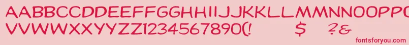 Шрифт Dupuyex – красные шрифты на розовом фоне