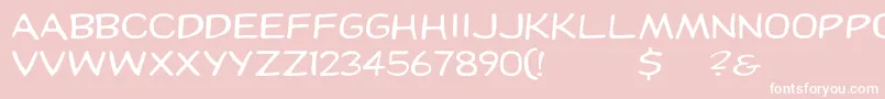 Шрифт Dupuyex – белые шрифты на розовом фоне