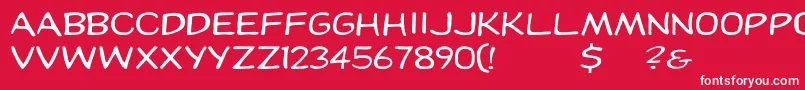 Dupuyex-fontti – valkoiset fontit punaisella taustalla