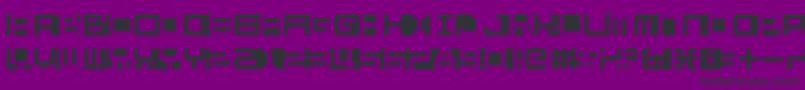 フォントFillInTheGaps – 紫の背景に黒い文字