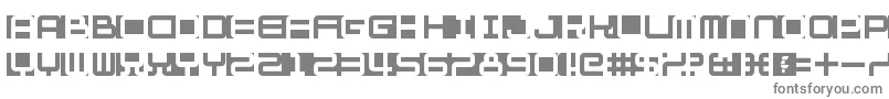 フォントFillInTheGaps – 白い背景に灰色の文字