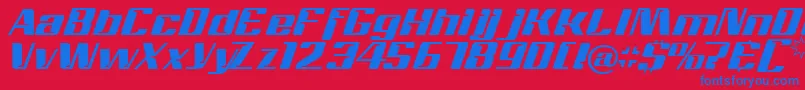 Police Magenta – polices bleues sur fond rouge