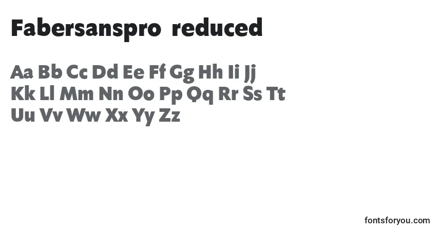Шрифт Fabersanspro95reduced – алфавит, цифры, специальные символы