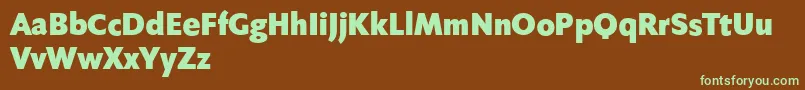 Fabersanspro95reduced Font – Green Fonts on Brown Background