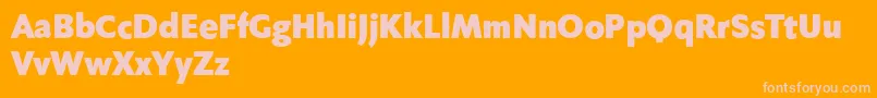 Fabersanspro95reduced Font – Pink Fonts on Orange Background