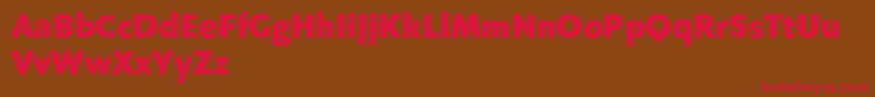 Fabersanspro95reduced Font – Red Fonts on Brown Background