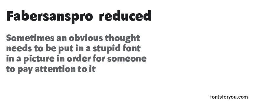 Fabersanspro95reduced Font