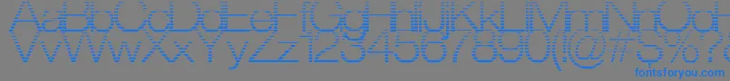 Czcionka StraitCut – niebieskie czcionki na szarym tle