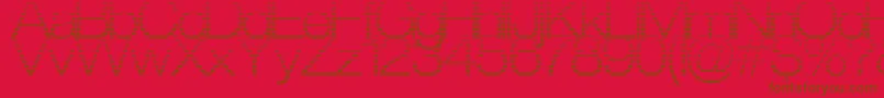 Czcionka StraitCut – brązowe czcionki na czerwonym tle