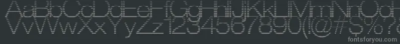 Fonte StraitCut – fontes cinzas em um fundo preto