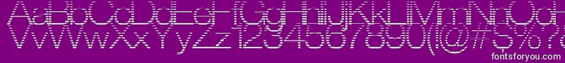 StraitCut-Schriftart – Grüne Schriften auf violettem Hintergrund