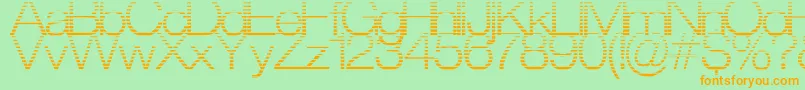 StraitCut Font – Orange Fonts on Green Background