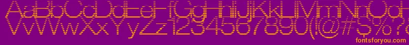 StraitCutフォントについての詳細 フォントStraitCut – 紫色の背景にオレンジのフォント