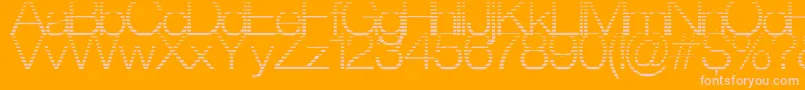 StraitCut-fontti – vaaleanpunaiset fontit oranssilla taustalla
