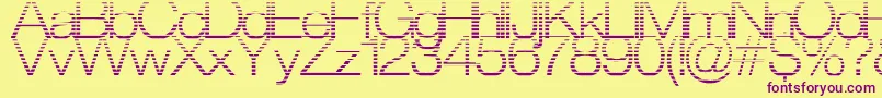 StraitCut Font – Purple Fonts on Yellow Background
