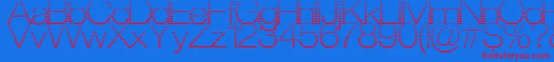 Police StraitCut – polices rouges sur fond bleu