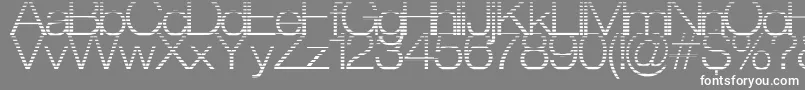 フォントStraitCut – 灰色の背景に白い文字