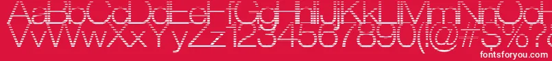 StraitCut Font – White Fonts on Red Background