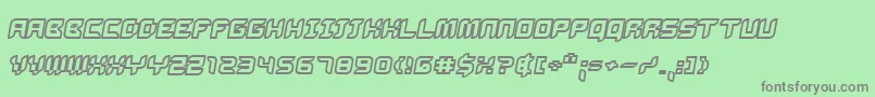 Bug2kOblique Font – Gray Fonts on Green Background