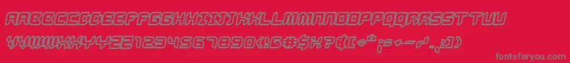 Bug2kOblique Font – Gray Fonts on Red Background