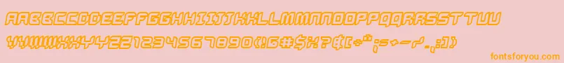 Bug2kOblique Font – Orange Fonts on Pink Background