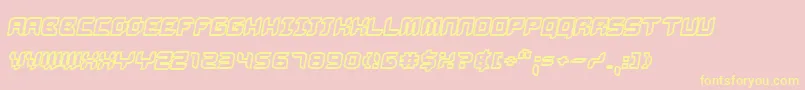 Bug2kOblique Font – Yellow Fonts on Pink Background