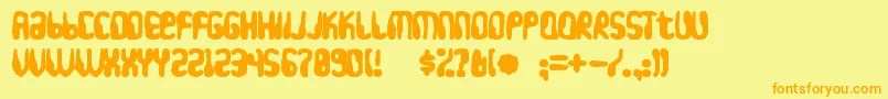 Hydrogenwhiskeyink Font – Orange Fonts on Yellow Background