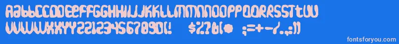 Hydrogenwhiskeyink Font – Pink Fonts on Blue Background