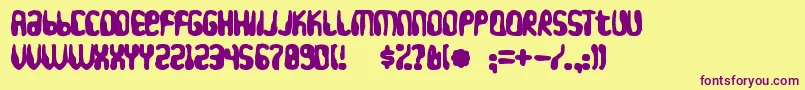 Hydrogenwhiskeyink Font – Purple Fonts on Yellow Background