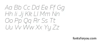 AminoExtralightItalic-fontti