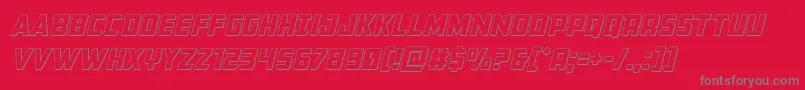 Buchananoutital Font – Gray Fonts on Red Background