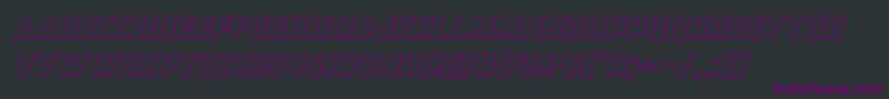 Buchananoutital Font – Purple Fonts on Black Background