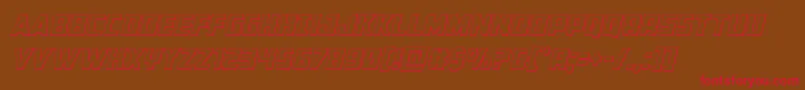 Buchananoutital Font – Red Fonts on Brown Background