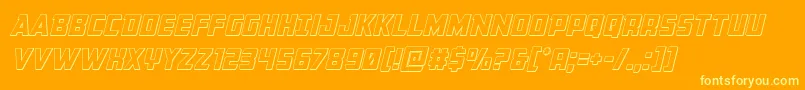 Buchananoutital Font – Yellow Fonts on Orange Background