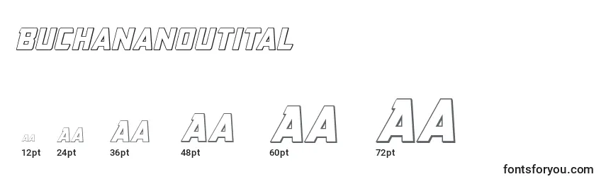 Buchananoutital Font Sizes