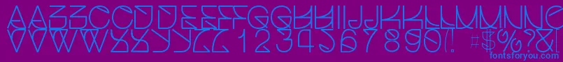 Helveticastruggleregular Font – Blue Fonts on Purple Background