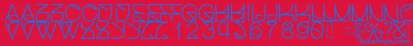 Helveticastruggleregular Font – Blue Fonts on Red Background