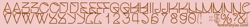 Czcionka Helveticastruggleregular – brązowe czcionki na różowym tle